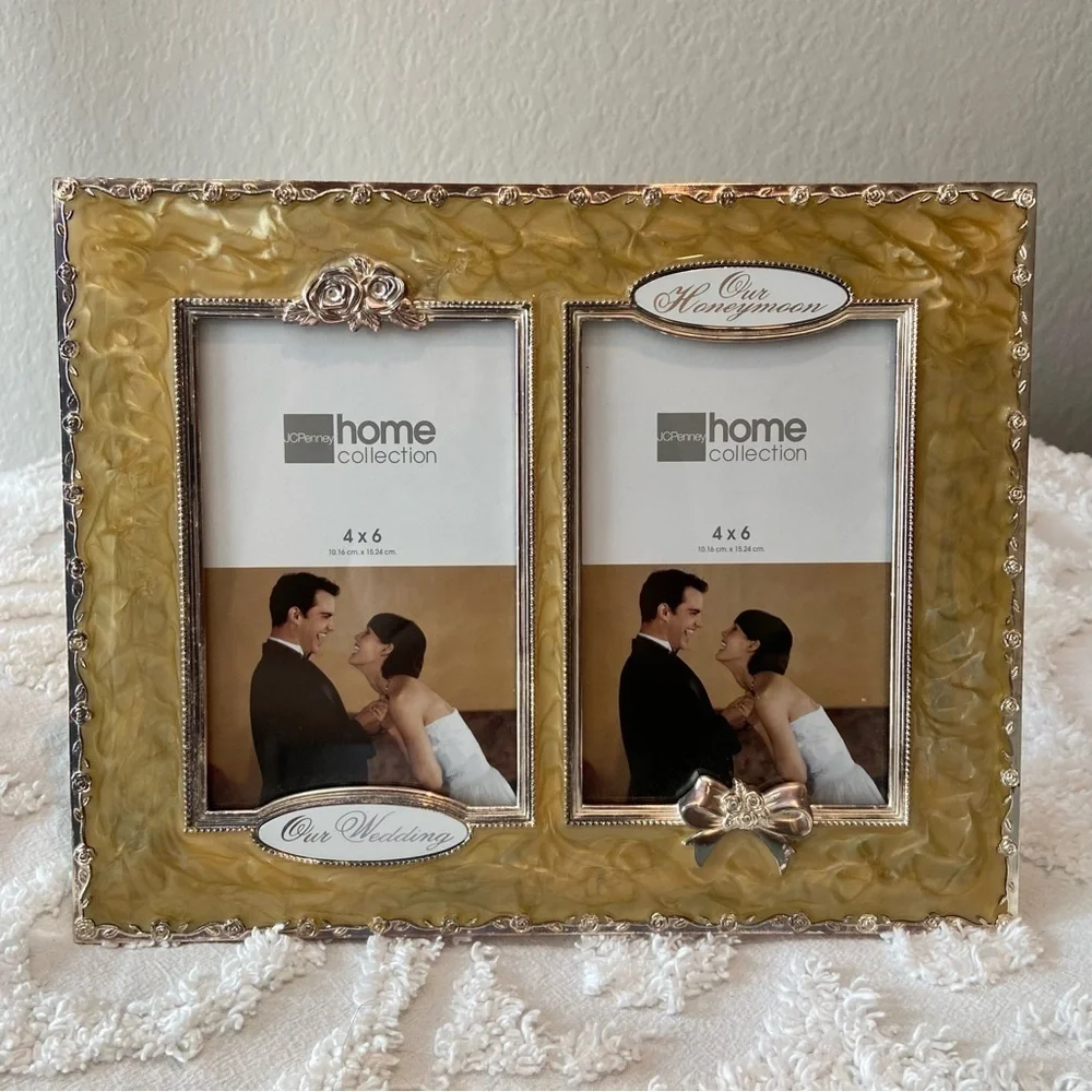 JC PENNEY Home Collection Wedding Honeymoon Frame Moments Memories Elegant